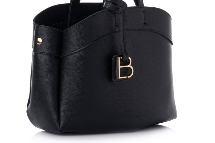 Lucky Bees Isla Mini v2 Bolso de Hombro Negro Cuero de Polivinilo Elegante Sofisticado para Mujer